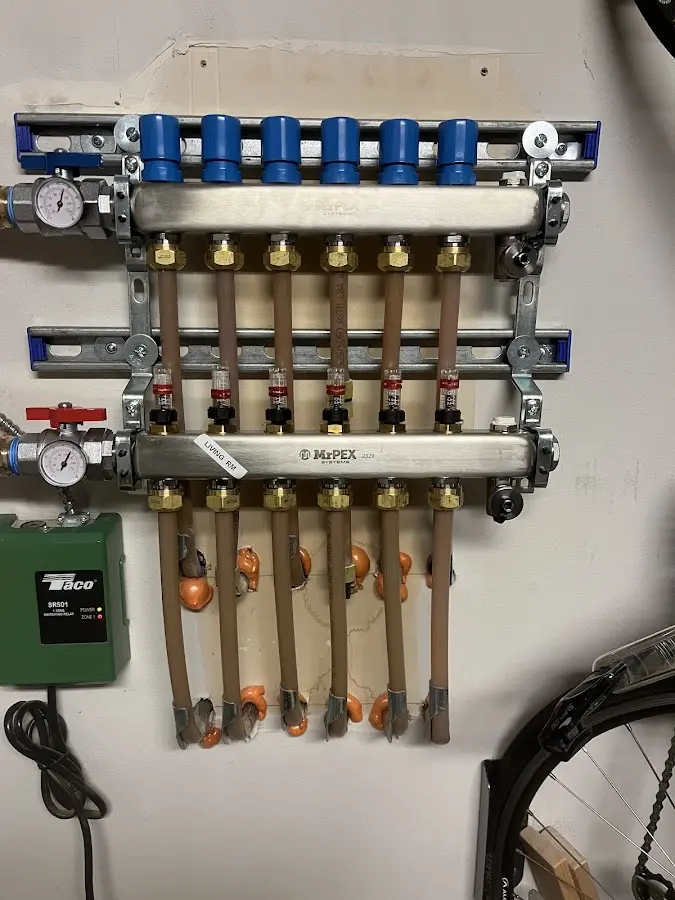 Plumber performing Gas Line Installation at a residential property in Grant